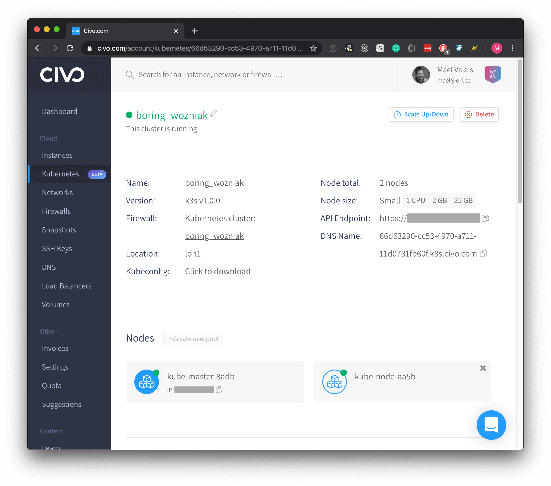 My K3s cluster on Civo